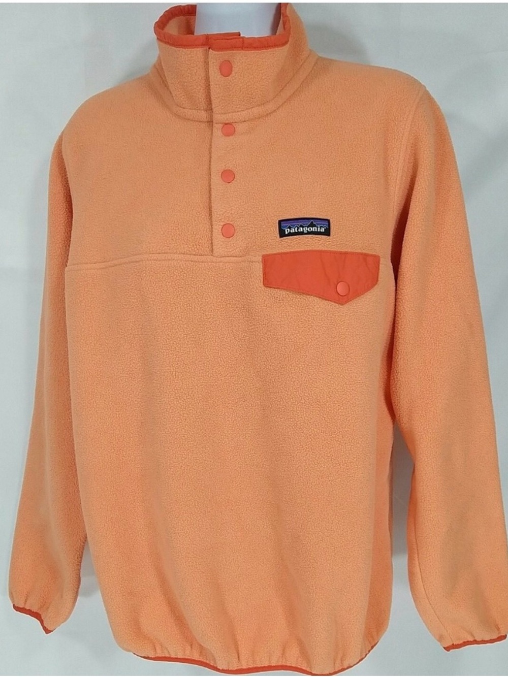 Patagonia women’s synchilla fleece pullover orange Size Medium